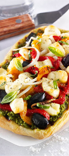 Colourful Pizza with Kingsey Cheese Curds