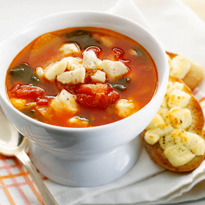 Tomato Fennel Soup with Kingsey<sup>®</sup><sup></sup>Cheese Curd Croutons